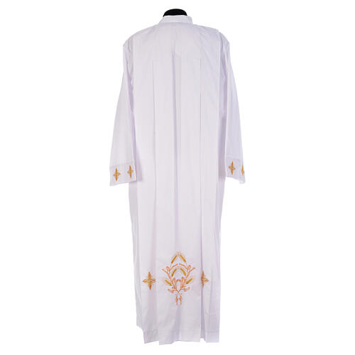 White alb 65% polyester 35% cotton, cross sleeves and ears 3