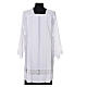 White Surplice 100% polyester lace partition 4 pleats s1