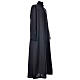 Black cassock in pure wool with covered buttons Gamma s5
