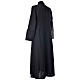 Black cassock in pure wool with covered buttons Gamma s7