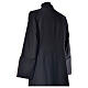 Black cassock in pure wool with covered buttons Gamma s8