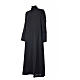 Black cassock in pure wool with covered buttons Gamma s7