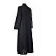 Black cassock in pure wool with covered buttons Gamma s8