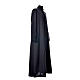 Black cassock in pure wool with covered buttons Gamma s4