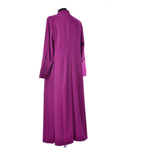 Purple cassock in pure wool with covered buttons Gamma | online sales ...