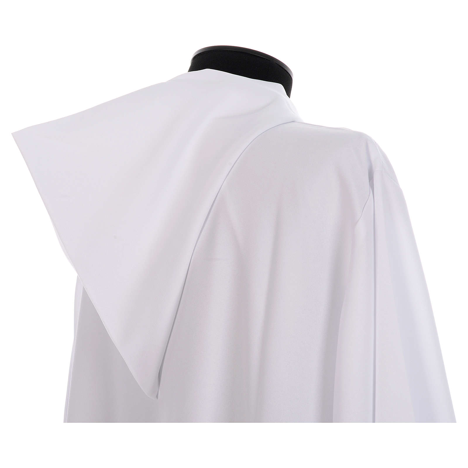 Liturgical alb with hood made in polyester | online sales on HOLYART.co.uk