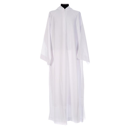 Liturgical alb with hood in polyester 1