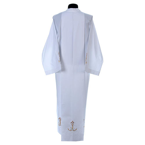 Surplice in cotton and polyester with image of anchor and fish 3