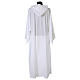 Surplice in cotton and polyester with hood white colour s4
