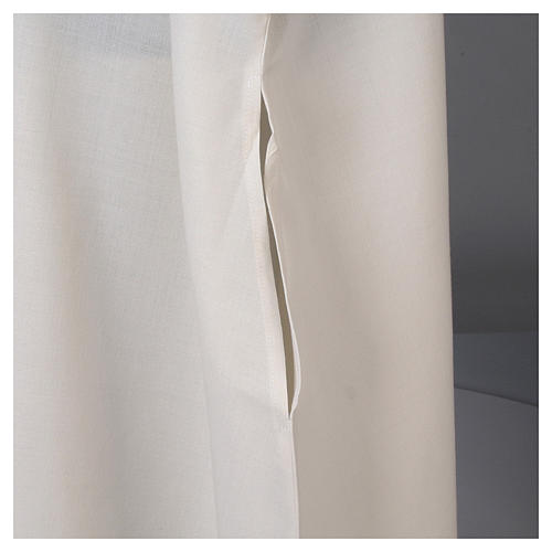 Surplice in wool and polyester with hood white colour 5