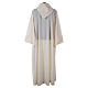 Surplice in wool and polyester with hood white colour s3