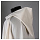 Surplice in wool and polyester with hood white colour s4