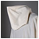 Surplice in wool and polyester with hood white colour s6