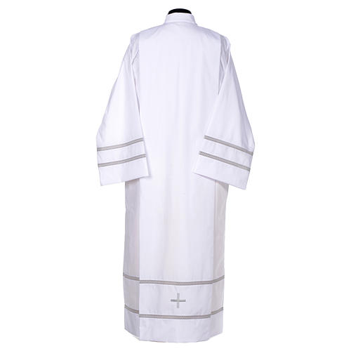 Clergy Alb with cross and gigliuccio hemstitch Gamma 3