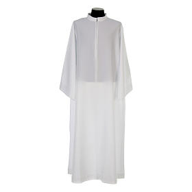 Liturgical alb, flared with collar 100% polyester