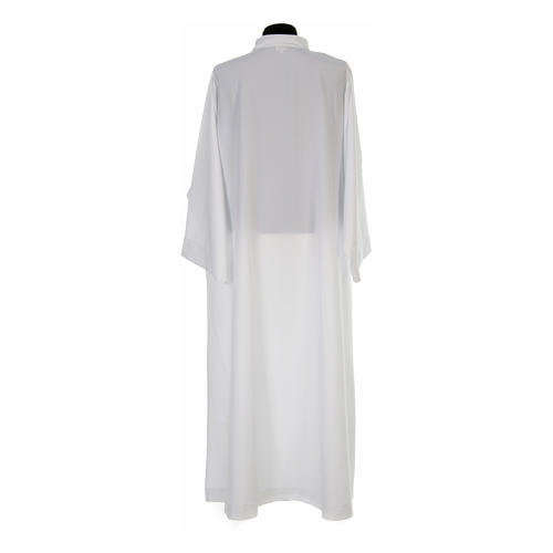 Liturgical alb, flared with collar 100% polyester 3