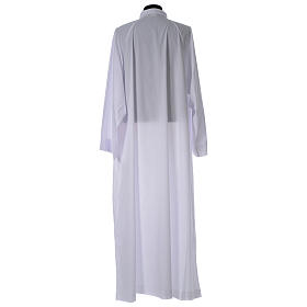 Holy Communion alb, flared with raglan sleeve in cotton mix