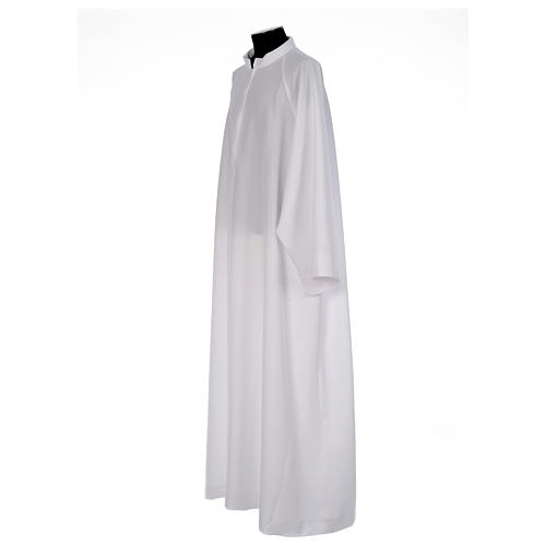 Holy Communion alb, flared with raglan sleeve in 100% polyester 2