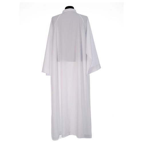 Holy Communion alb, flared with raglan sleeve in 100% polyester 3