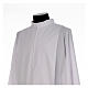 White alb, pleated with collar in cotton mix s4