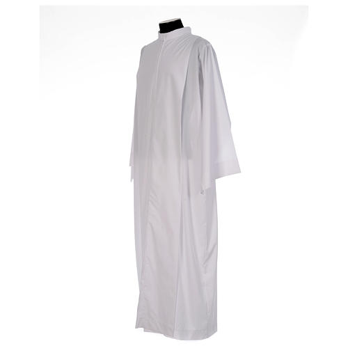 Clerical alb, pleated with collar in cotton mix 2