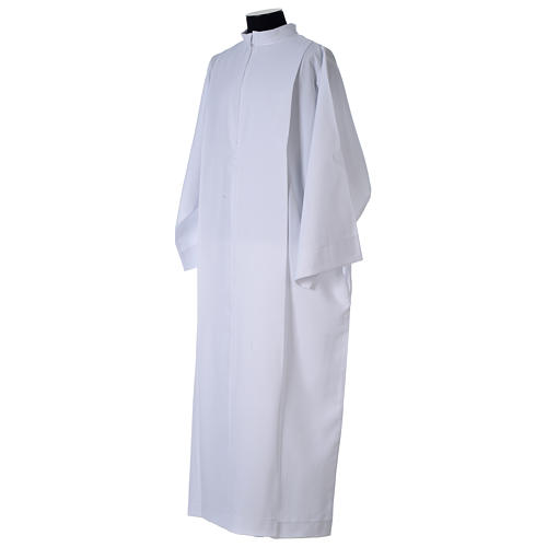 Clerical Alb with front zipper, 100% polyester 4