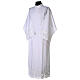Catholic alb, pleated with crochet hem and chalice, cotton mix s3
