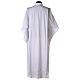 Catholic alb, pleated with crochet hem and chalice, cotton mix s7