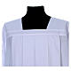 White alb for amice with 4 pleats in cotton mix s4