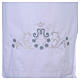 White alb with Marian embroidery on back and front in cotton mix s4