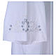 White alb with Marian embroidery on back and front in cotton mix s5