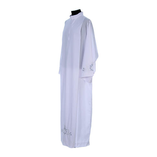 Deacon alb with Marian embroidery on back and front in cotton mix 2