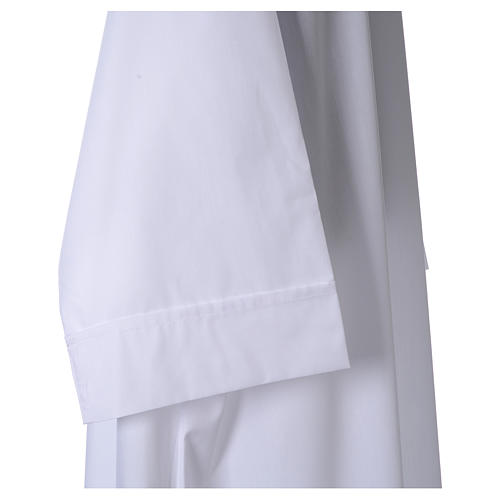 Alb 65% polyester 35% cotton with zipper on the front, white 3
