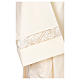 Surplice in polyester and cotton with organza embroidery 7 cm, ivory Gamma s4