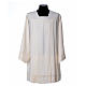 Ivory surplice 55% polyester and 45% cotton with low macramè insert Gamma s1
