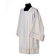 Ivory surplice 55% polyester and 45% cotton with low macramè insert Gamma s3