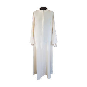 Albs: Flared alb in lightweight fabric with turn down collar Albs: Flared alb in lightweight fabric with turn down collar