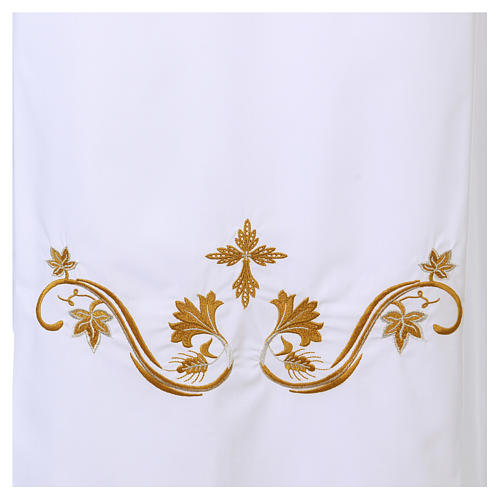 Embroidered Roman Alb in cotton blend 2