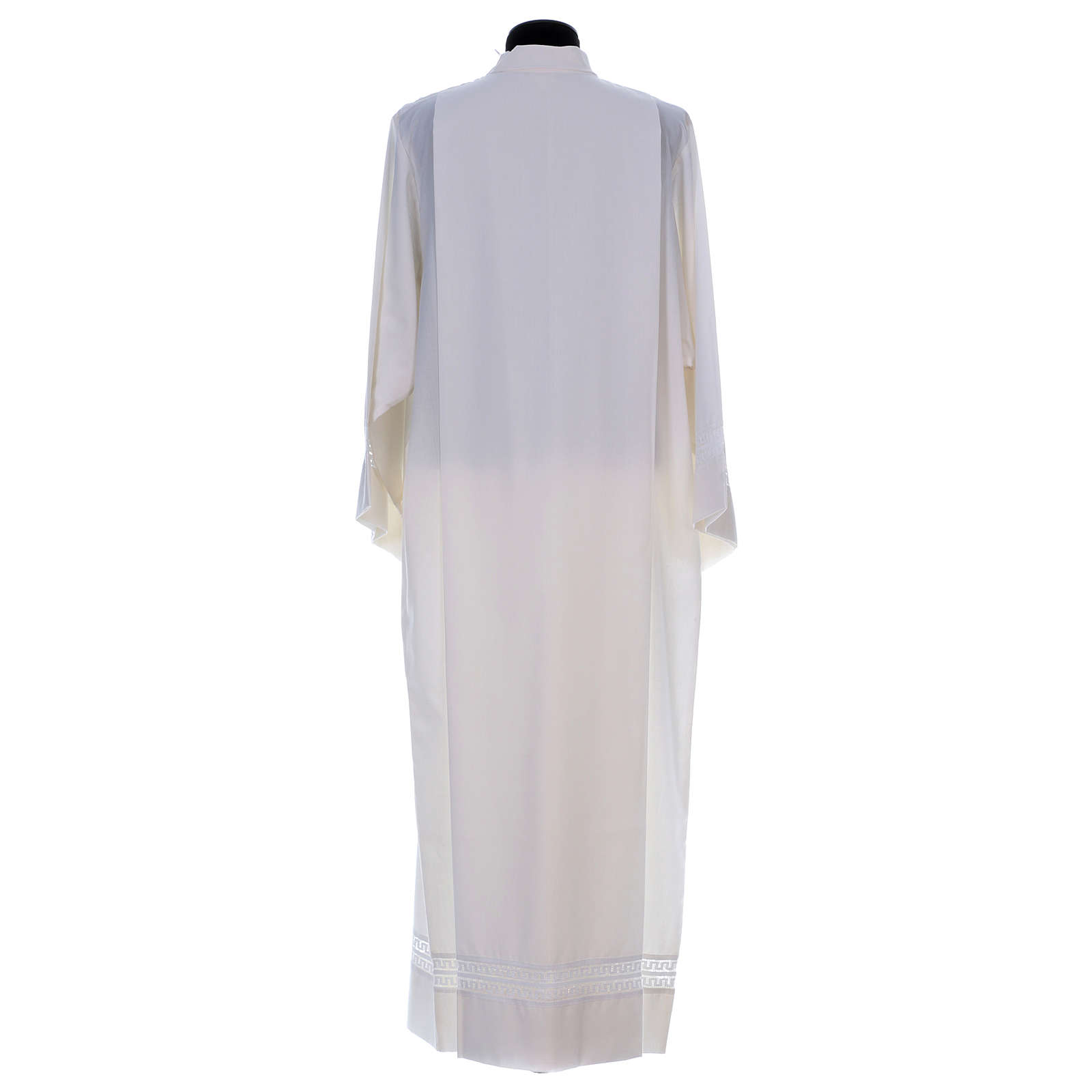 Priest Alb in wool blend with partition ivory color | online sales on ...