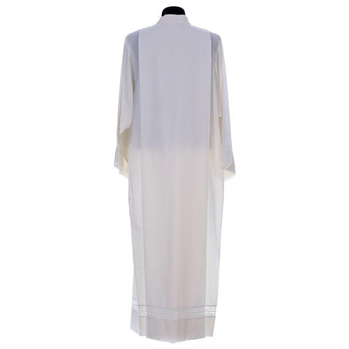 Priest Alb in wool blend with partition ivory color 6