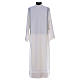 Priest Alb in wool blend with partition ivory color s1