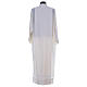 Priest Alb in wool blend with partition ivory color s6