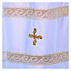 Catholic Alb with double partition and embroidered cross in Vatican canvas s3