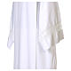Front Wrap Alb in cotton blend and lace with crosses s8