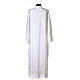 Front Wrap Alb in cotton blend and lace with crosses s10