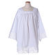 White surplice for altar boy with flowery crochet s1