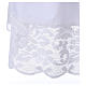 White surplice for altar boy with flowery crochet s4