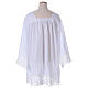 White surplice for altar boy with flowery crochet s5