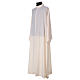 Surplice with turned up neck, flared, ivory colour light model s3