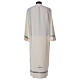 Catholic Alb with Shoulder Zipper in polyester with gigliuccio hemstitch,ivory s5